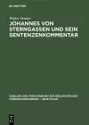 Johannes Von Sterngassen Op Und Sein Sentenzenkommentar cover