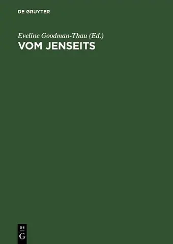 Vom Jenseits Juedisches Denken in Der Europaeischen Geistesgeschichte cover