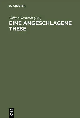Eine Angeschlagene These Die 11. Feuerbach-These Von Karl Marx Im Foyer Der cover