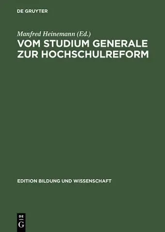 Vom Studium Generale Zur Hochschulreform Die Oberaudorfer Gespraeche Als Forum Gewerkschaftlicher cover