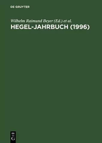 Hegel-Jahrbuch 96 cover