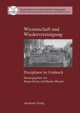 Wissenschaft und Wiedervereinigung cover