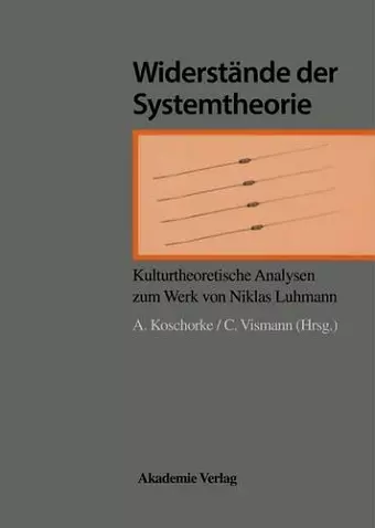 Widerstände Der Systemtheorie cover