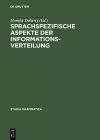 Sprachspezifische Aspekte der Informationsverteilung cover