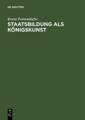 Staatsbildung als Königskunst cover