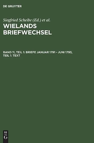 Briefe Januar 1791 - Juni 1793, Teil 1 cover