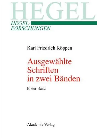 Ausgewählte Schriften in Zwei Bänden cover