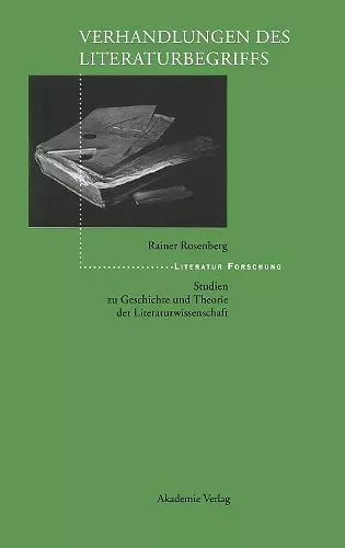 Verhandlungen des Literaturbegriffs cover