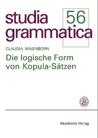 Die Logische Form Von Kopula-Sätzen cover