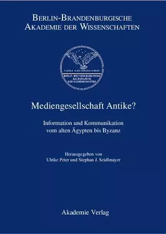 Mediengesellschaft Antike? cover