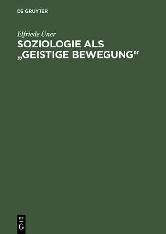 Soziologie als "geistige Bewegung" cover