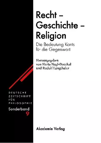 Recht - Geschichte - Religion cover