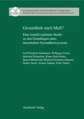 Gesundheit Nach Mass? cover