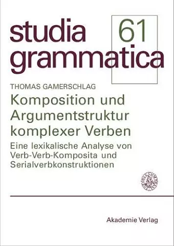 Komposition und Argumentstruktur komplexer Verben cover