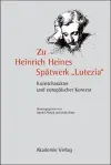 Zu Heinrich Heines Spätwerk Lutezia cover