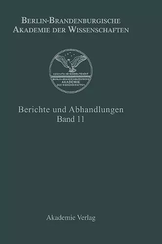 Berichte und Abhandlungen, Band 11 cover