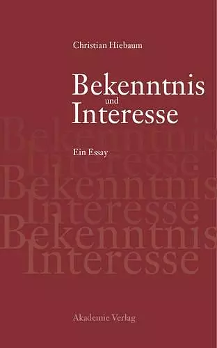 Bekenntnis und Interesse cover