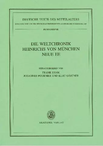 Die Weltchronik Heinrichs von München. Neue Ee cover