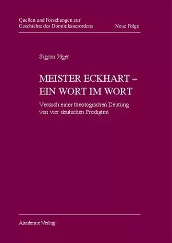 Meister Eckhart - ein Wort im Wort cover
