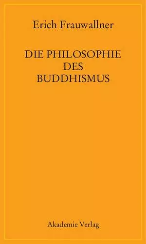 Die Philosophie des Buddhismus cover