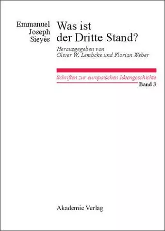 Was Ist Der Dritte Stand? Ausgewählte Schriften cover