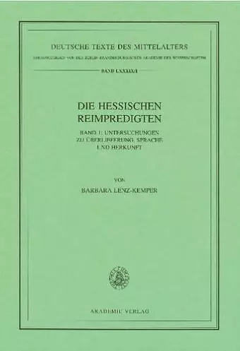 Die Hessischen Reimpredigten cover