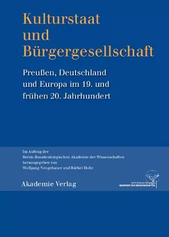 Kulturstaat und Bürgergesellschaft cover