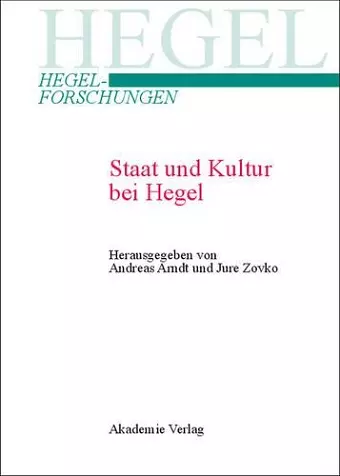 Staat Und Kultur Bei Hegel cover