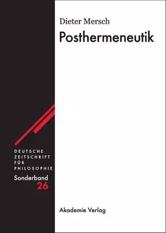 Posthermeneutik cover