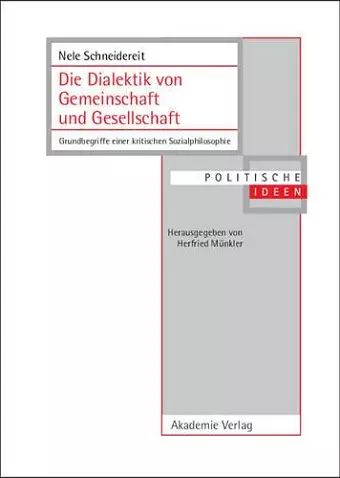 Die Dialektik Von Gemeinschaft Und Gesellschaft cover