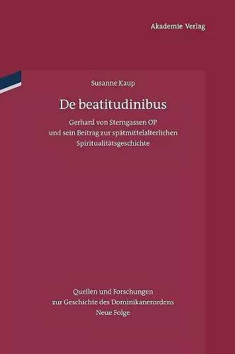 De beatitudinibus cover