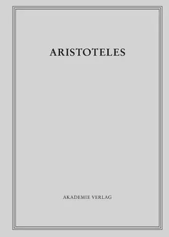 Aristoteles, BAND 5, Poetik cover