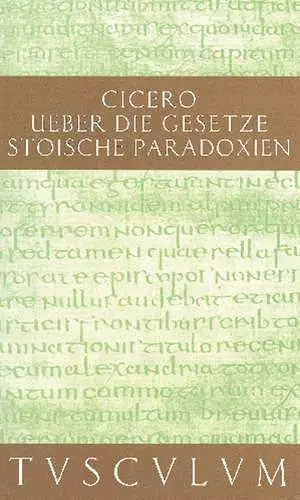 De legibus / Über die Gesetze cover