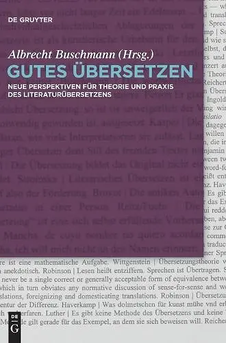 Gutes Übersetzen cover