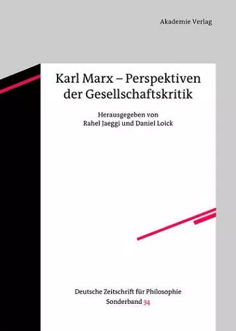 Karl Marx - Perspektiven Der Gesellschaftskritik cover