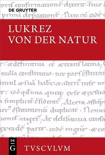 Von der Natur / De rerum natura cover
