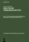 Deutsche Versgeschichte, Band 1, Einführendes cover