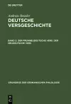 Deutsche Versgeschichte, Band 3, Der frühneudeutsche Vers. Der neudeutsche Vers cover