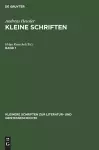 Andreas Heusler: Kleine Schriften. Band 1 cover