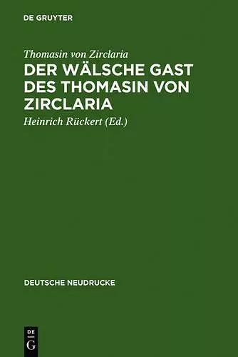 Der wälsche Gast des Thomasin von Zirclaria cover