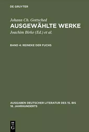 Ausgewählte Werke, Bd 4, Reineke der Fuchs cover