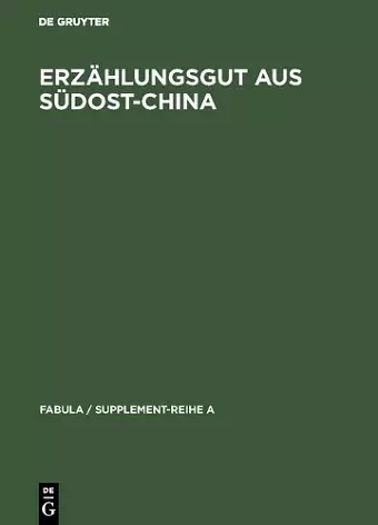 Erzählungsgut aus Südost-China cover