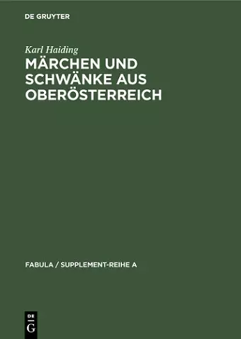 Märchen und Schwänke aus Oberösterreich cover