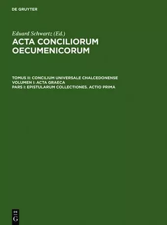 Epistularum collectiones. Actio prima cover