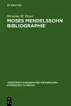 Moses Mendelssohn Bibliographie cover