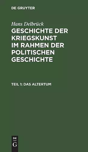Das Altertum cover