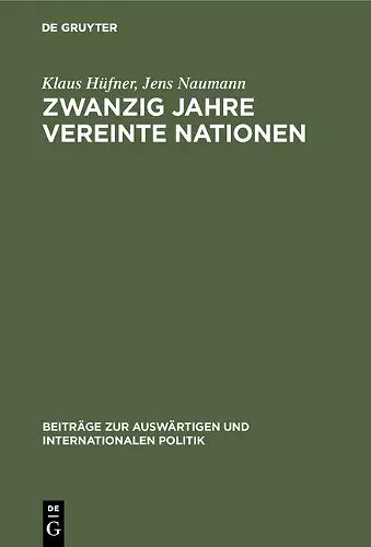 Zwanzig Jahre Vereinte Nationen cover