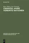 Zwanzig Jahre Vereinte Nationen cover