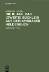 Die Klage. Das (Zweite) Büchlein Aus Dem Ambraser Heldenbuch cover