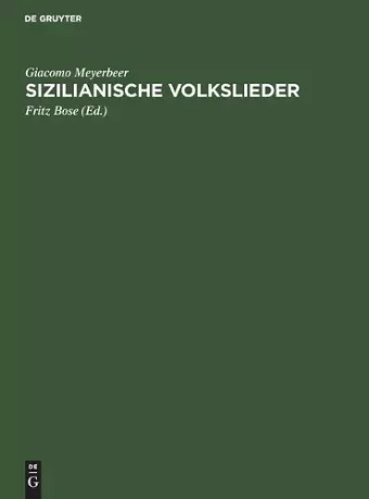 Sizilianische Volkslieder cover